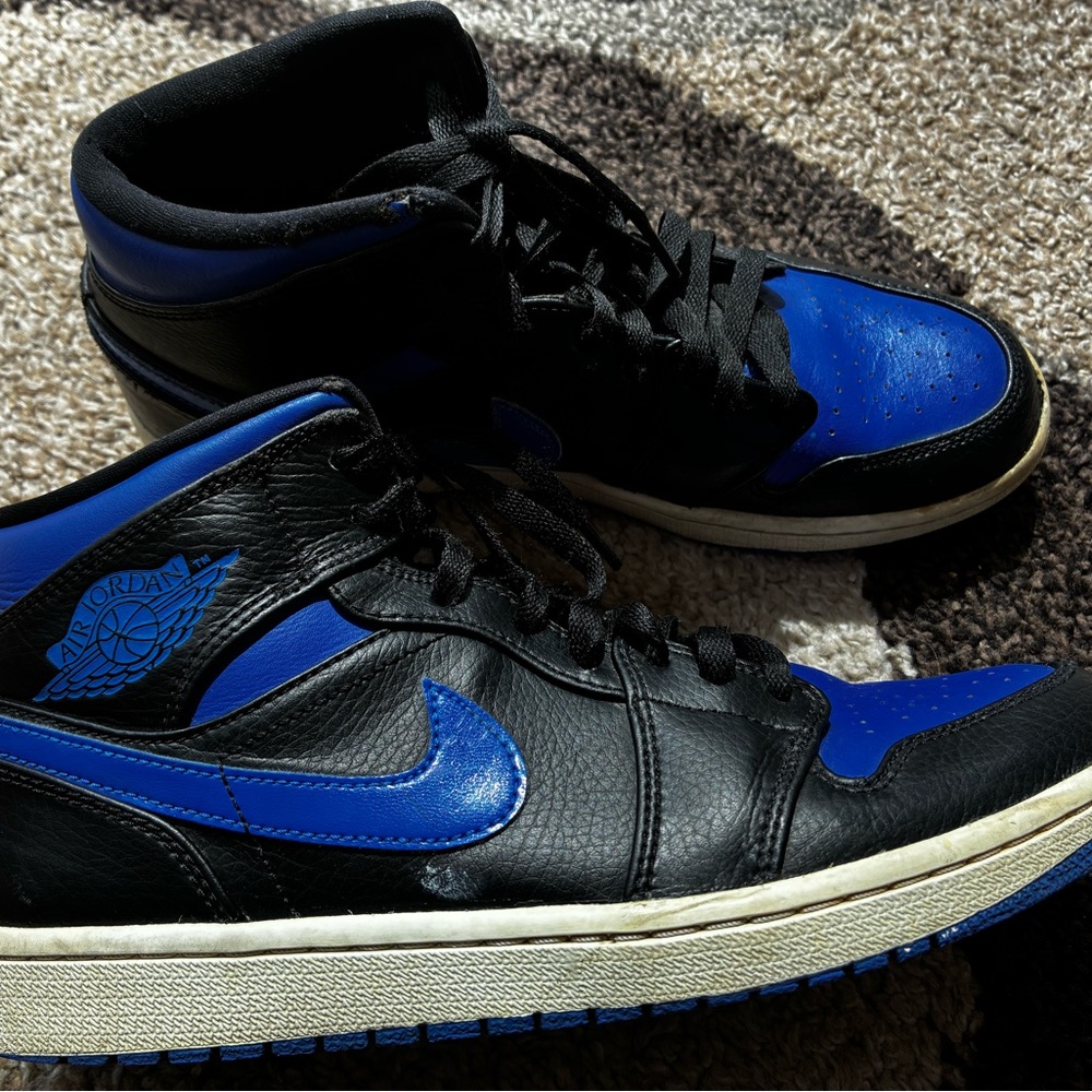 Nike Men's High-Top Sneakers in Black and Blue size 9 - Picture 3 of 10
